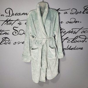 Women's Scallop Etched Luxury Ladies Robe Collection, Mint Green, OS